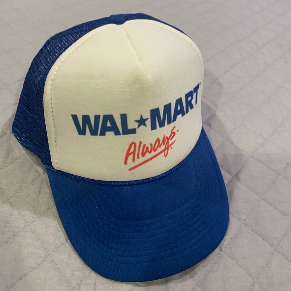 Vintage Walmart always SnapBack hat white/blue